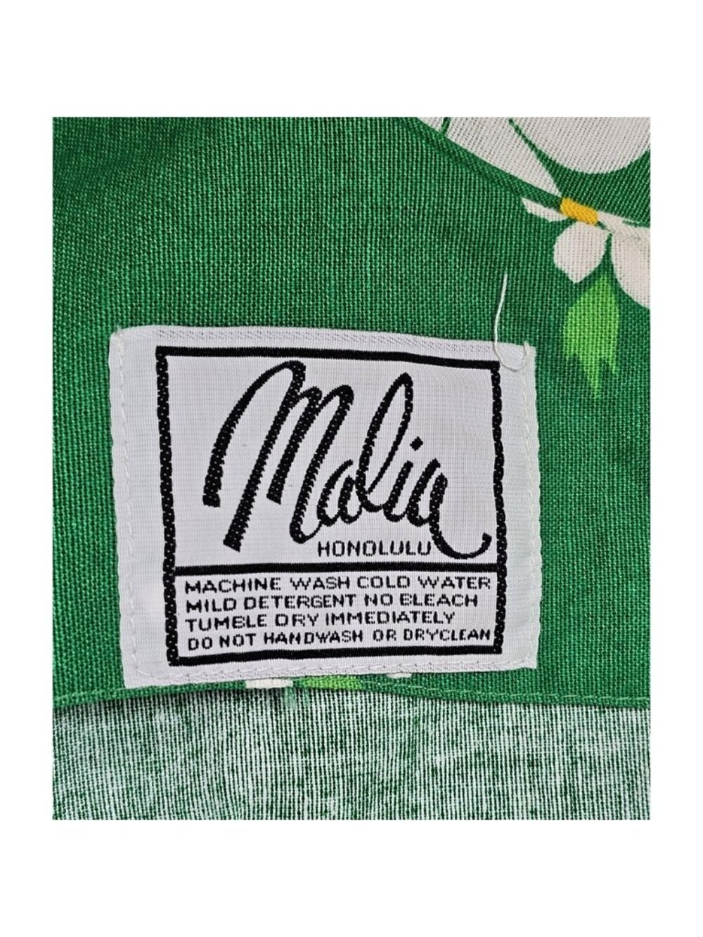 Vintage Malia Hawaii Dress, 60s/70s Hawaiian Dress, Daisy Print, Mini - Picture 10 of 10